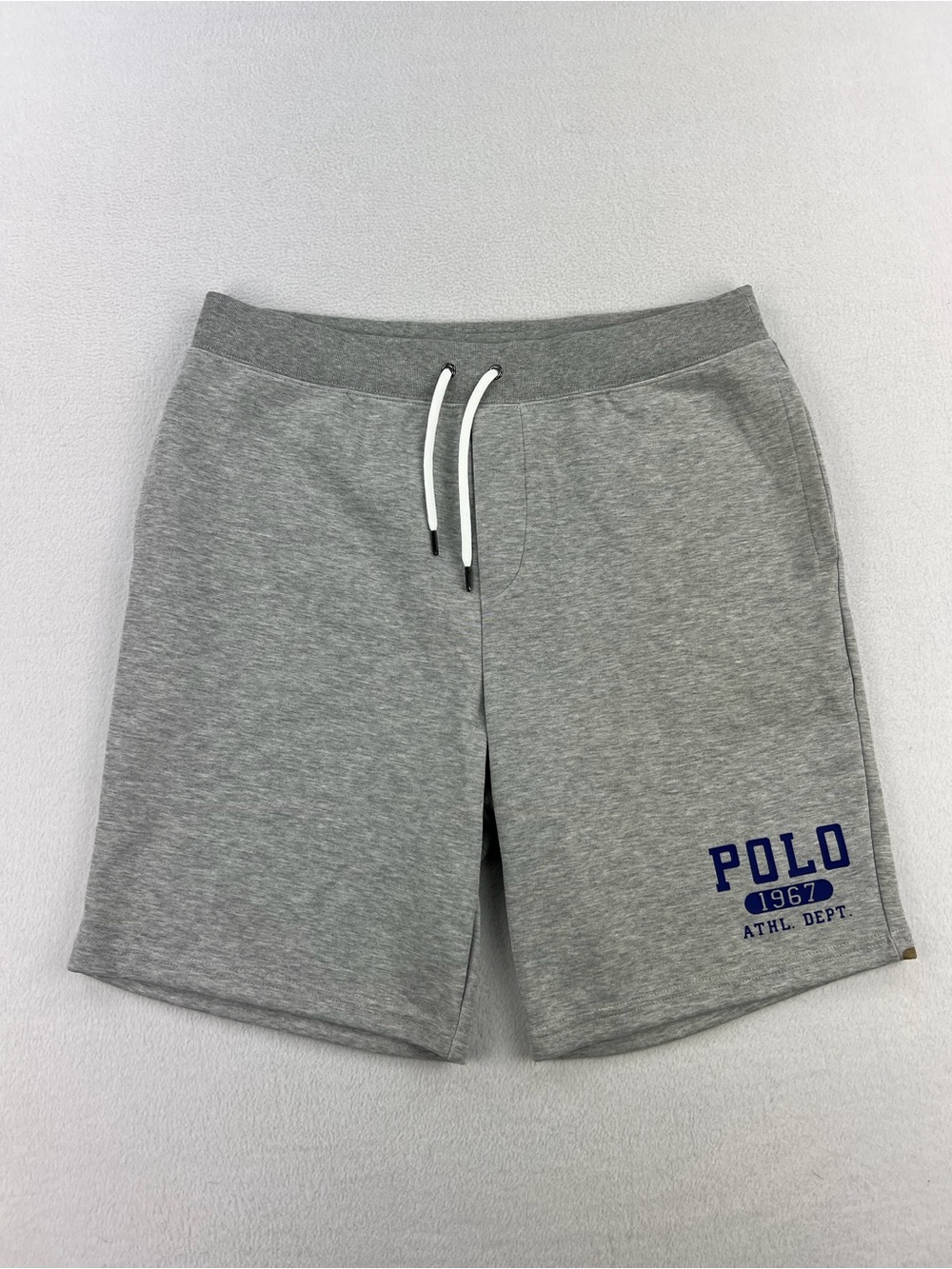Polo Ralph Lauren Athl Dept 1967 Gray Fleece Sweat Shorts 8” Inseam Men Sz L